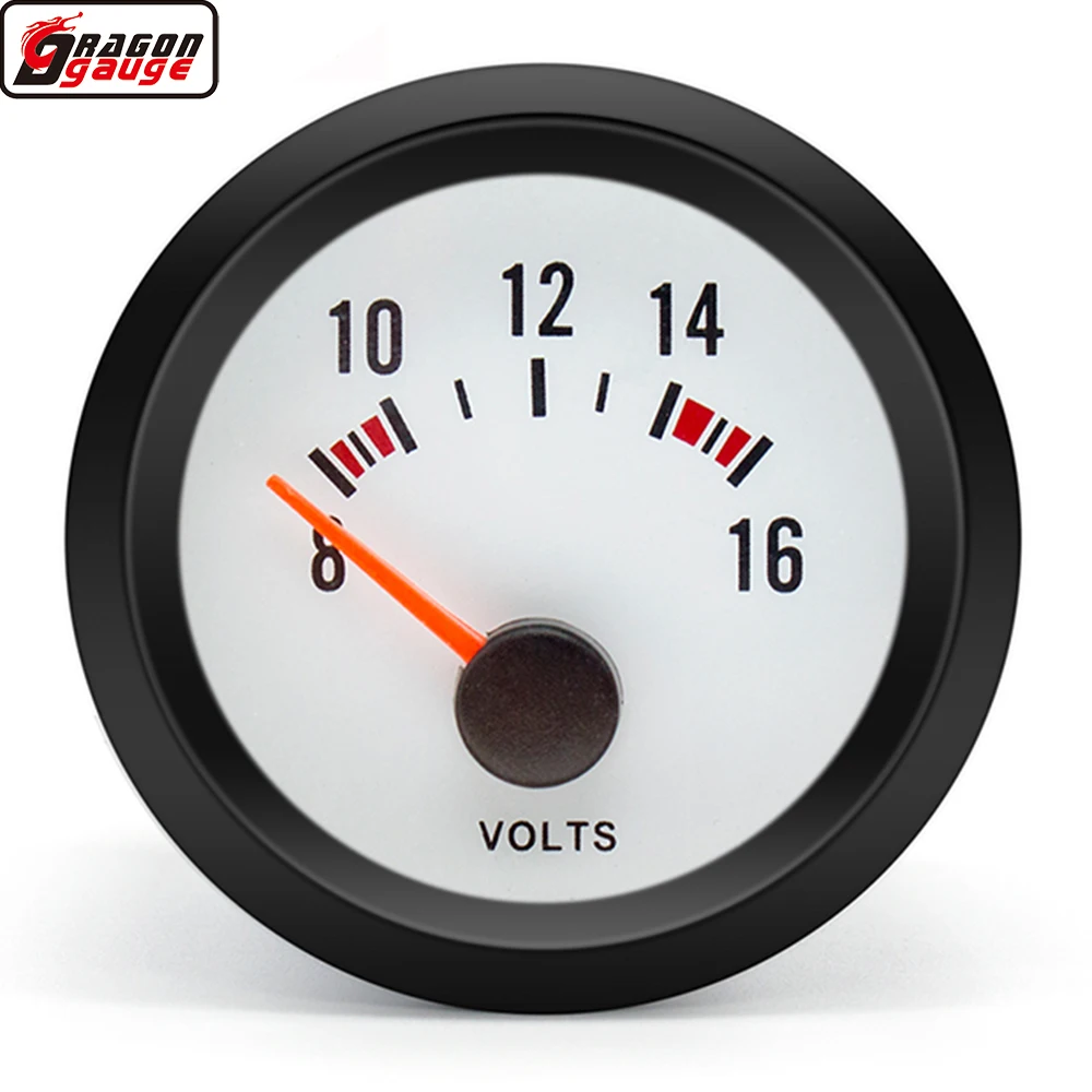 Dragon 52mm Auto Car Refitting Volt Gauge 816v Blue Led Light 12v