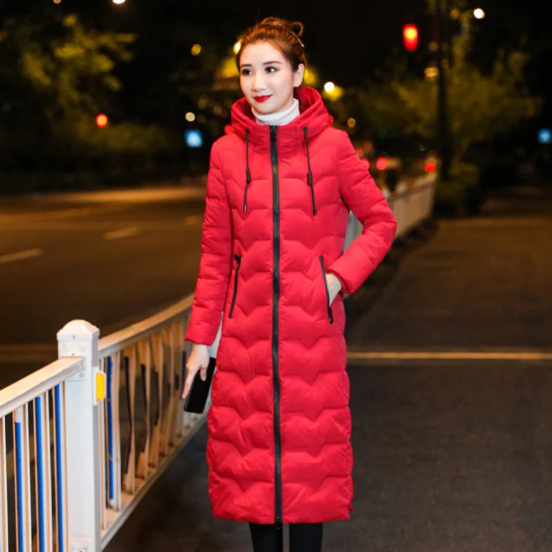 

Hooded Long Winter Parkas Slim Thicken Down Cotton Winter Jacket Women Chaquetas Mujer Plus Size Warm Coat Women Outerwear C6434