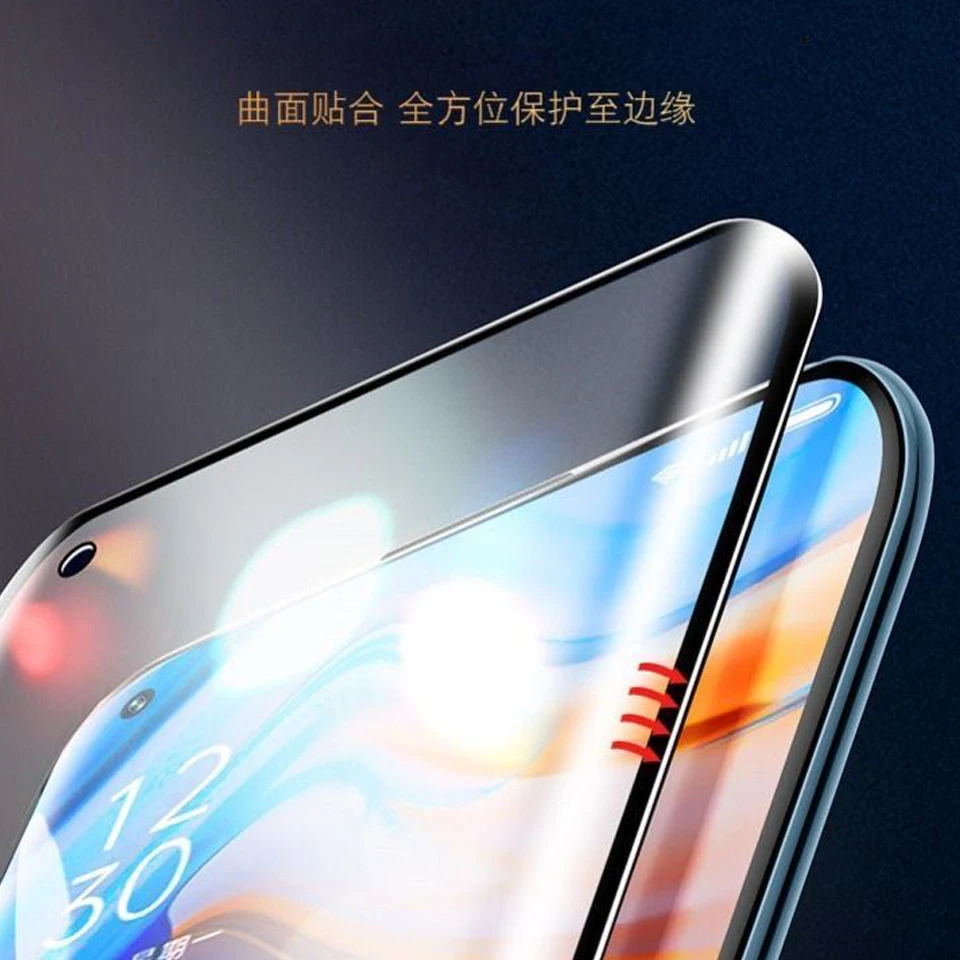 50Pcs/Lot 3D Curved Edge Screen Protector Glass For OPPO 4 Pro Find X2pro Tempered Glass For oppo 3Pro Full Cover Protector Film