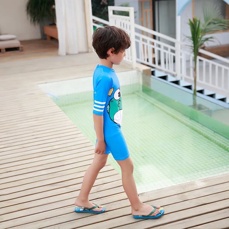 Для маленьких мальчиков Одна деталь купальники ребенка серфинг костюм для