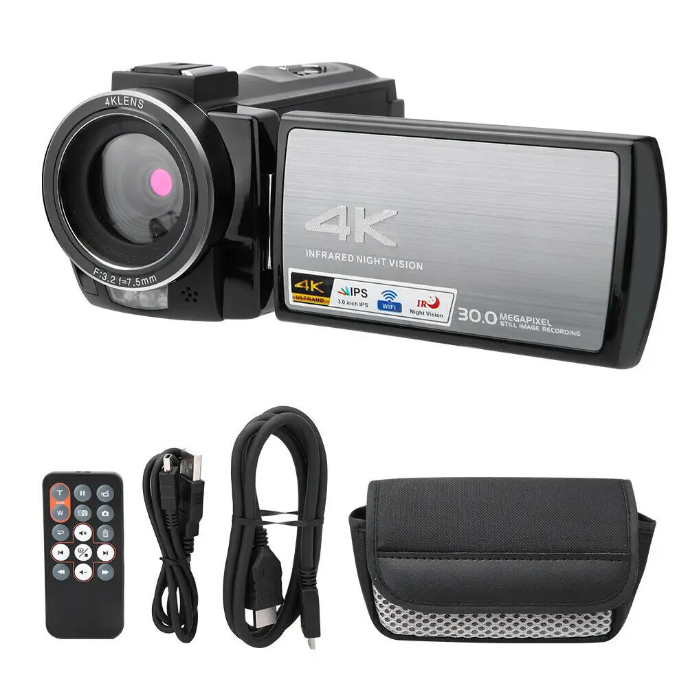 4K 超高画質ビデオカメラ　本体&付属品 4Kデジタルビデオカメラ フルセット 最新 プロ 高画質 小型 軽量