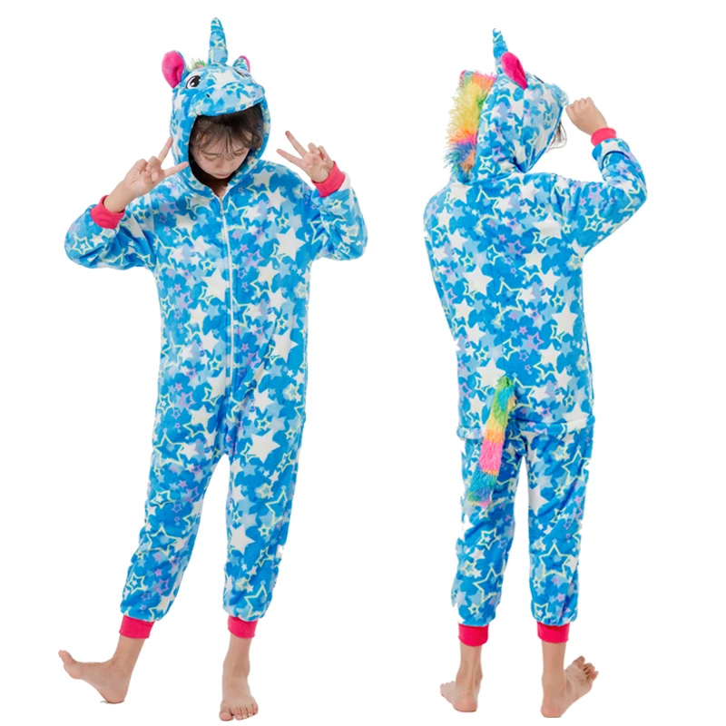 Kuguurumi/комбинезон для детей; Пижама с единорогом для девочек; комбинезон для мальчиков; детские пижамы; одежда для сна; Детский костюм с пандой; зимние теплые комбинезоны
