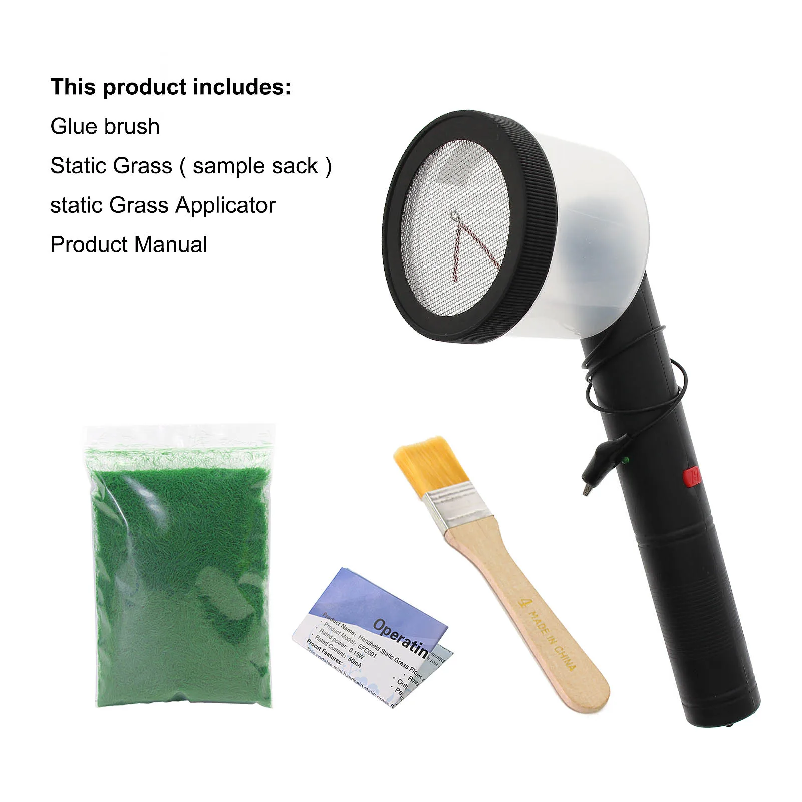 Static Grass Tool For Crafts Static Grass Flocking Applicator - Model Scenery Tool For Hobby & DIY Craft GJ07M O Model Railroad Grasses - Foto 7