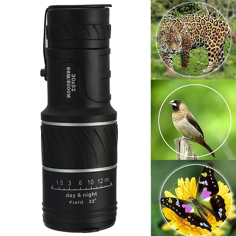 30x52 Dual Focus Zoom Optic Lens Monocular Telescope Binoculars Multi Coating Lenses Dual Focus Optic Lens Day Night Vision