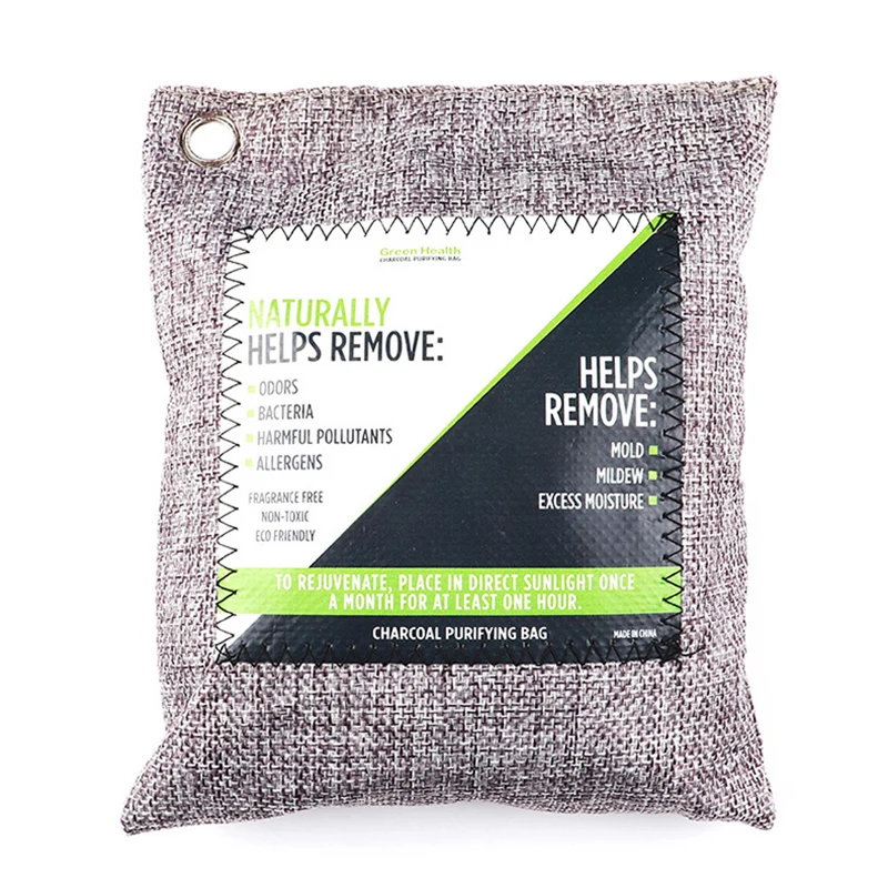 

Large 200g Bags - Activated Bamboo Charcoal All Natural Air Freshener Eco Friendly Odor Eliminator and Moisture Absorber Home