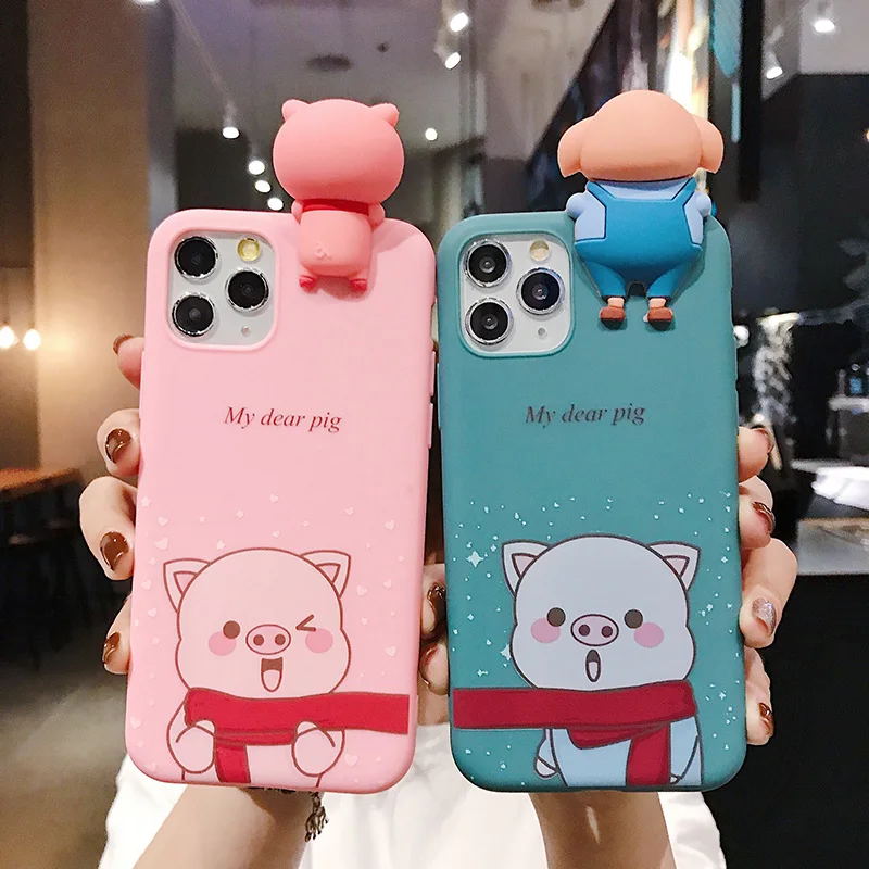 Case for Huawei Honor 10i Play 8A 8 9 9N View 10 20 Lite 20i 7X 7A 7C 8C 8X Max Couples Cartoon Cute Pig Soft Silicone Cover | Мобильные