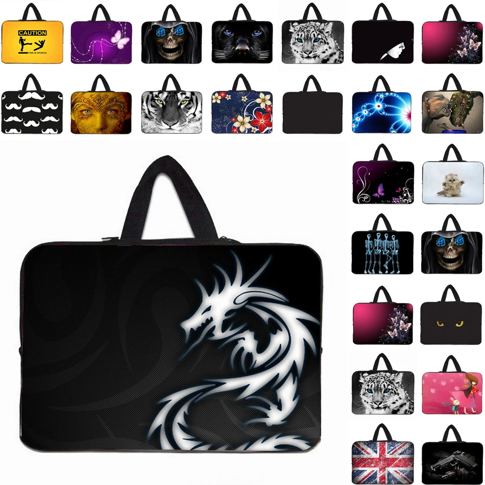 Cool Dragon Boys Mens Neoprene Laptop Carry Bag Case For Macbook Acer Sony Lenovo Yoga Thinkpad 10 12 13 14 15 17 Notbook Tab PC