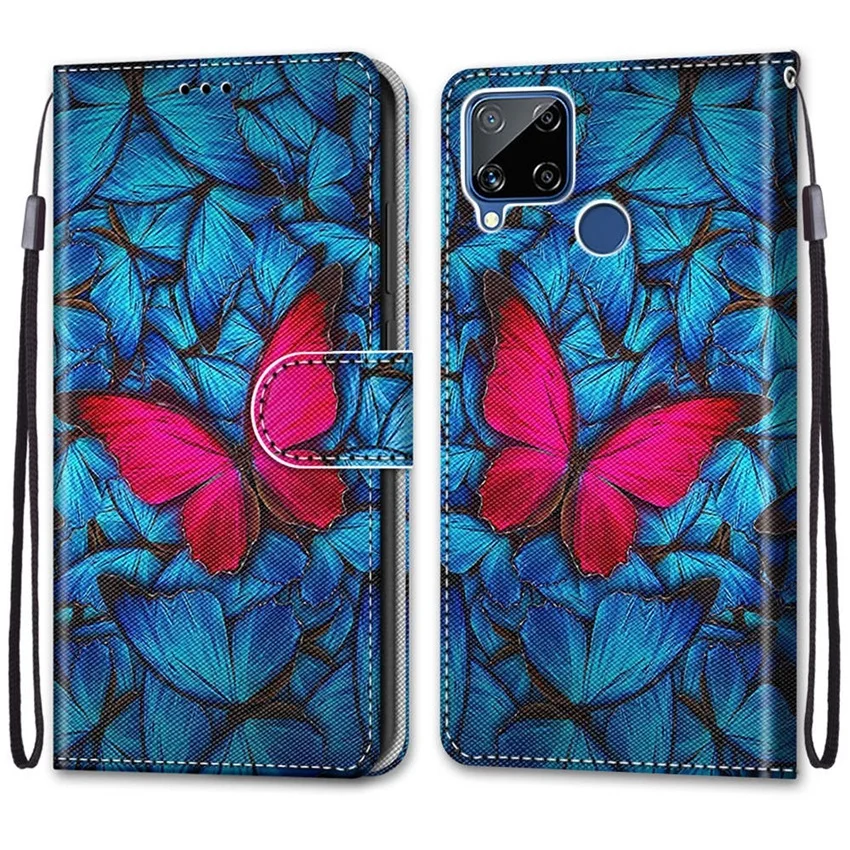 Realme C15,C12,C25,7i全球,Narzo 20,30A #B14蓝底大红蝶 -1.jpg_.webp