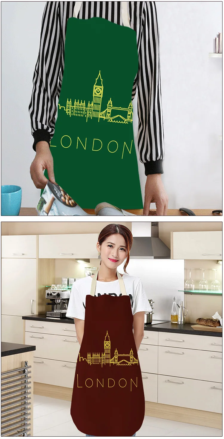 New Style Wql0012 Cotton Linen Creative Modern Simple Sleeveless Apron Support