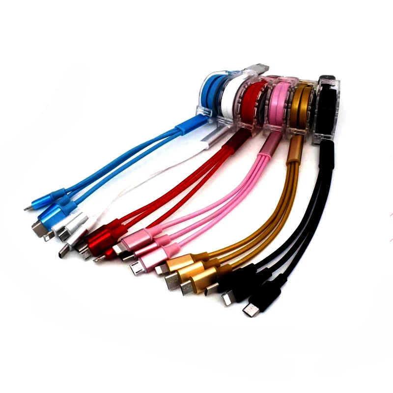 SAKZNR 3 в 1 USB кабель для iPhone samsung Xiaomi мульти Быстрая зарядка зарядное устройство usb type C type-c Micro USB кабель для мобильного телефона