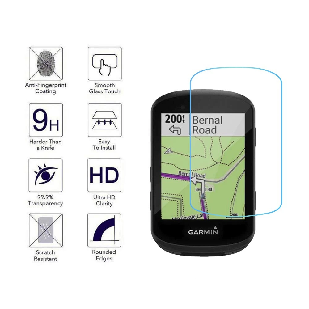 2Pack For Garmin Edge 530 0.3mm 2.5D 9H Tempered Glass Screen Protector Ultra-thin Clear Scratch Film For Garmin Edge 830