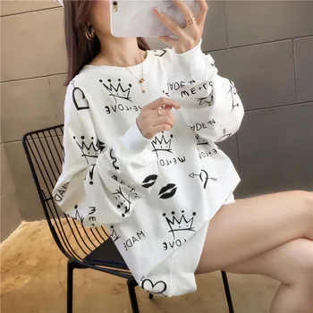 

Spring Autumn Hoodies Woman Clothing Woman Sweatshirts Pullover Long Sleeve Top Plus Size Hoodies