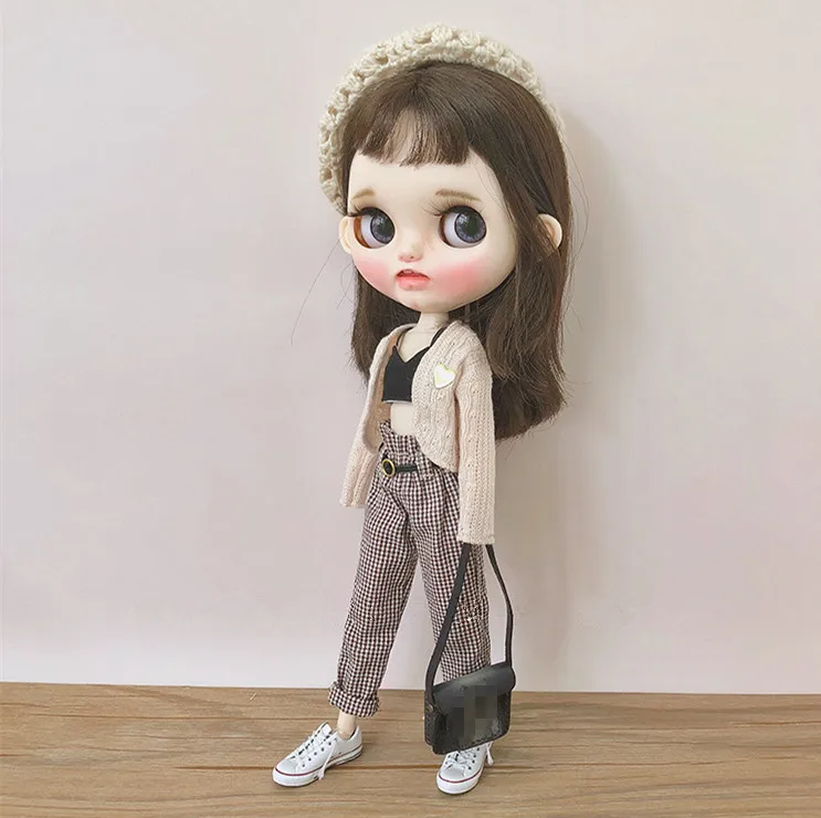 Новые кукла 1/6 брюки blyth жилет ob24 кардиган кукольный наряд(Fit blyth, ob24, pullip, azone, licca, ICY, кукла 1/6