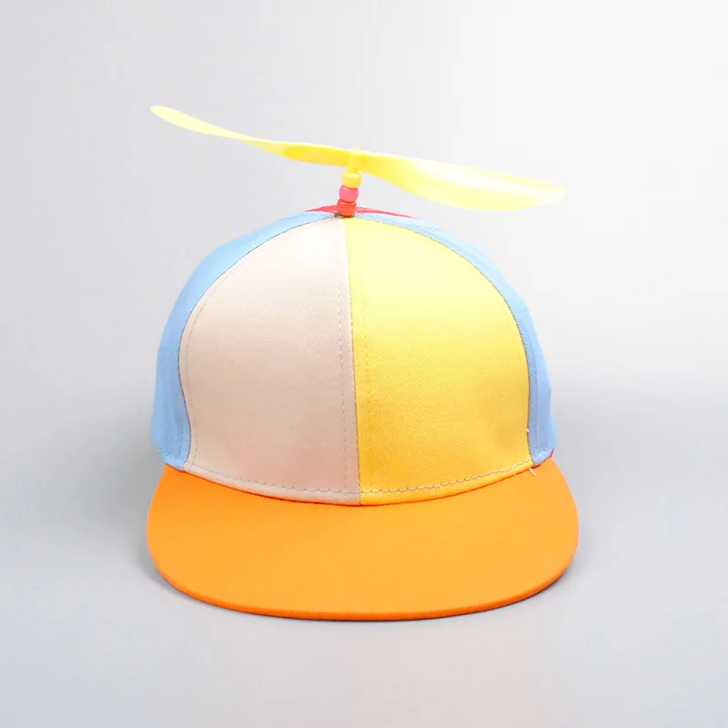 Летняя женская мужская бейсбольная кепка с пропеллером для вертолета s красочная Кепка для защиты от солнца в стиле пэчворк детская регулируемая бейсболка для папы