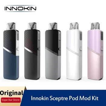 

Original Innokin Sceptre Pod Mod Kit Vape 1400mAh Battery 3ml Tank Sceptre 0.5ohm/1.2ohm Coil MTL&RDL Side Filling Vaporizer