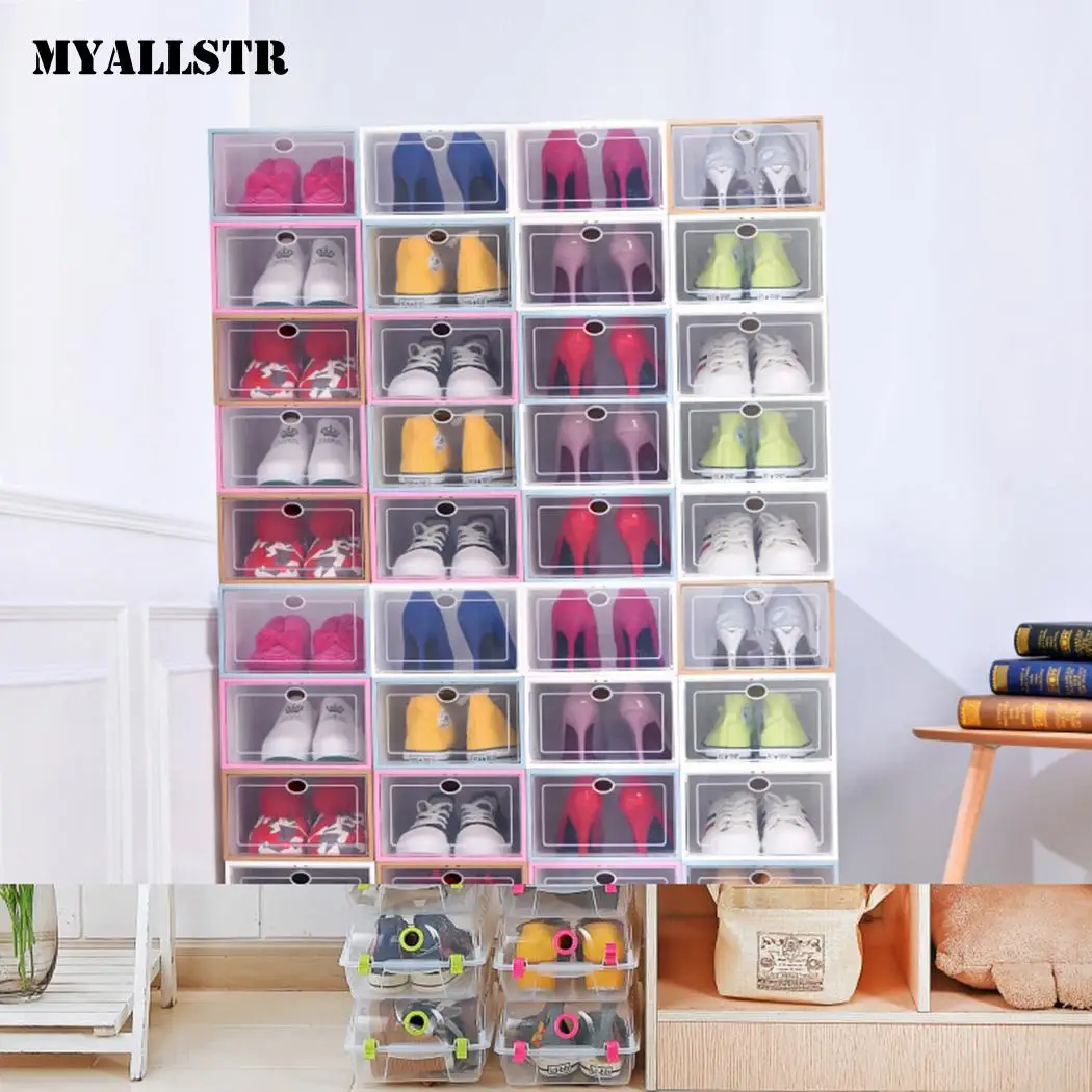 Домашняя креативная складная коробка для хранения ящиков прозрачная