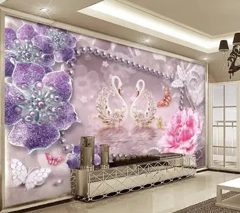 

custom luxury living room sofa TV background wall paper bedroom bedroom non woven wallpaper Flowers murals papel de parede 3d