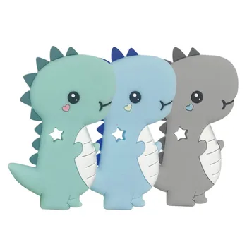 

Baby Silicone Teethers BPA Free Teething Toy Cute Cartoon Dinosaur Baby Teether Silicone Beads DIY Chain Baby Accessories