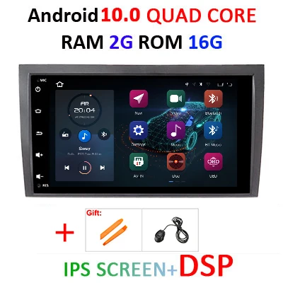 Для Audi A4 B6 B7 S4 B7 B6 RS4 B7 SEAT Exeo Android 10 автомагнитола gps навигация ПК Мультимедиа Стерео Нет 2 din dvd-плеер DSP ips - Цвет: 2G 16G IPS DSP