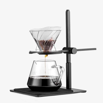 

Hand brewed coffee filter set with V60 Glass Coffee pot hand brewing pots coffee pour over coffee kettle pot dripper stand cup