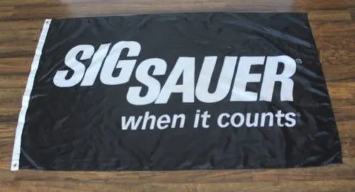 3ft x 5ft 3 x5ft Sig Sauer в тех случаях, когда он подсчитывает флаг огнестрельного оружия черный баннер печать логотипа баннер, флаг из полиэстера Размеры 150*90 см