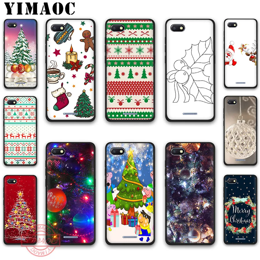 YIMAOC Christmas Gift Santa Claus Tree Soft Silicone Case for Redmi Note 8 7 6 5 K20 Pro Plus 5A Prime 6A 7A 4X S2 Go | Мобильные