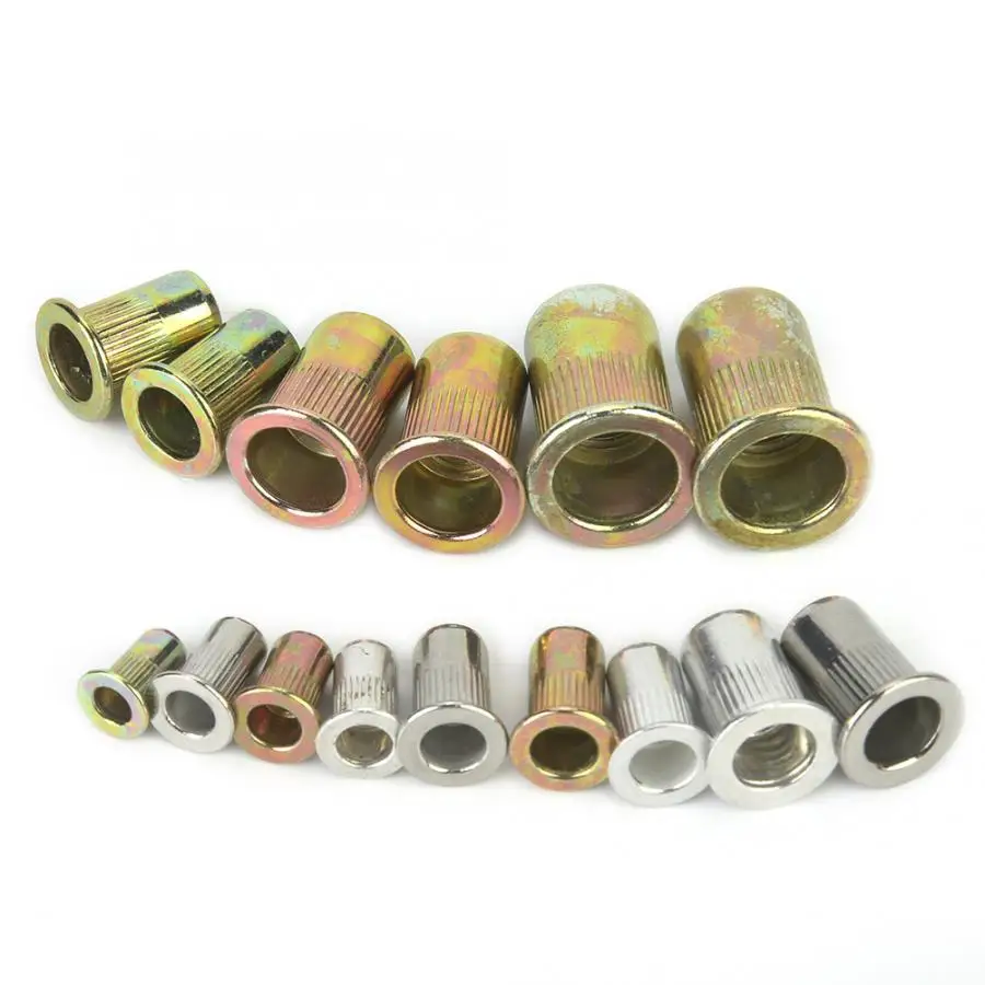 

Stainless Steel Square Nuts 900pcs M3, M4, M5, M6, M8, M10 Rivet Nuts and 1pcs Hand Level Riveting Pliers Tool Kit Round Nut