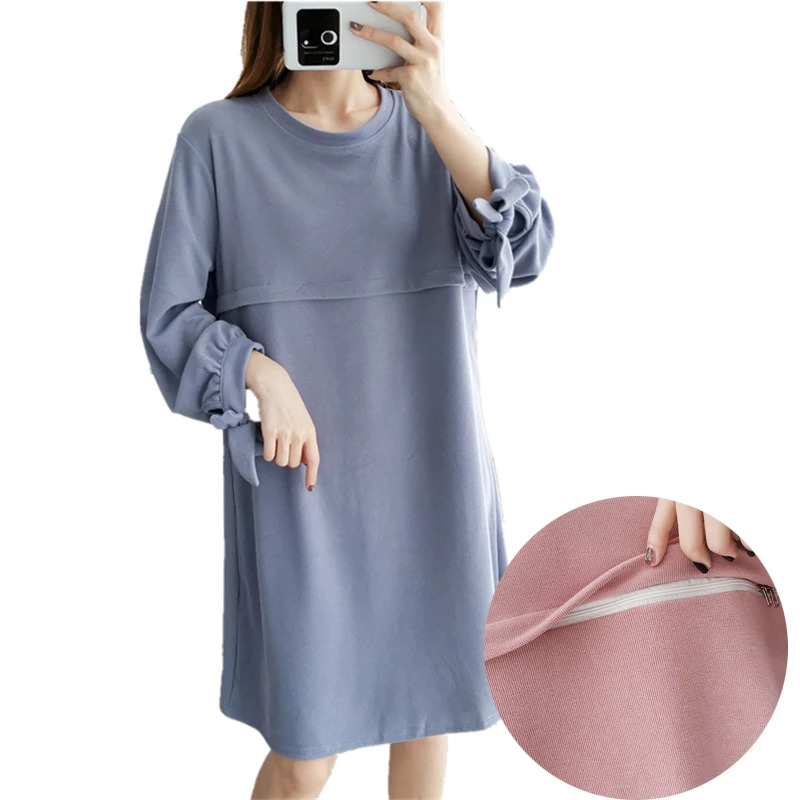Long sleeve breastfeeding dress Clearance