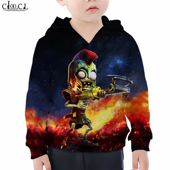 

Plants Vs Zombies Printed T Shirts Boy Girl Kids Games Sweatshirt 3D Print Zombie Hoodies Baby Casual Children's Shorts Suit
