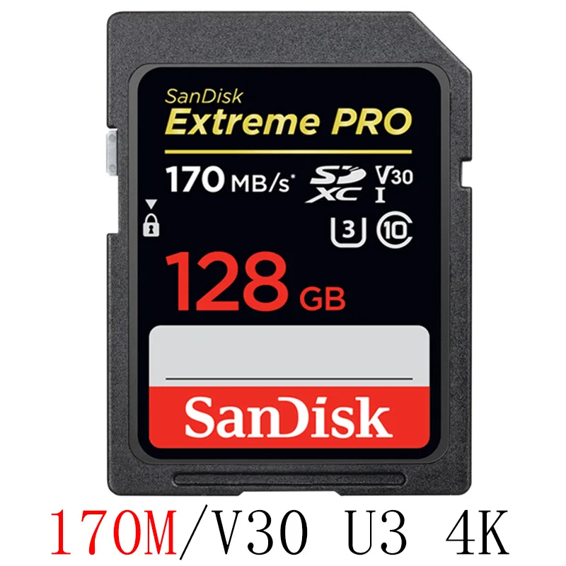 SanDisk Экстрим Pro/Ultra sd-карта 128 Гб 64 Гб 256 Гб 16 Гб карта памяти U3/U1 32 ГБ флэш-карта памяти SD SDXC SDHC sd-карта - Емкость: 170MB 128GB