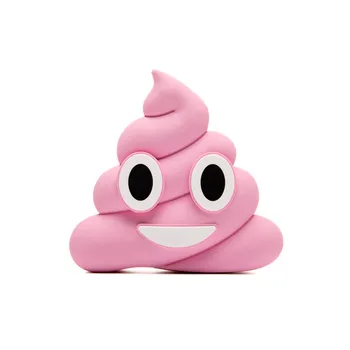 

Mojipower External Battery for Mobile Phone, 2600 mAh powerbank, Fun, Colorful Design, Poo Shape Pink