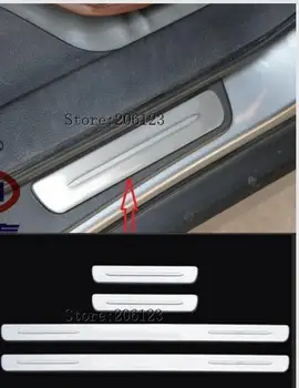 

Door Sill Scuff Plate Trim Protector For Subaru Forester 2008 -2015 With LOGO