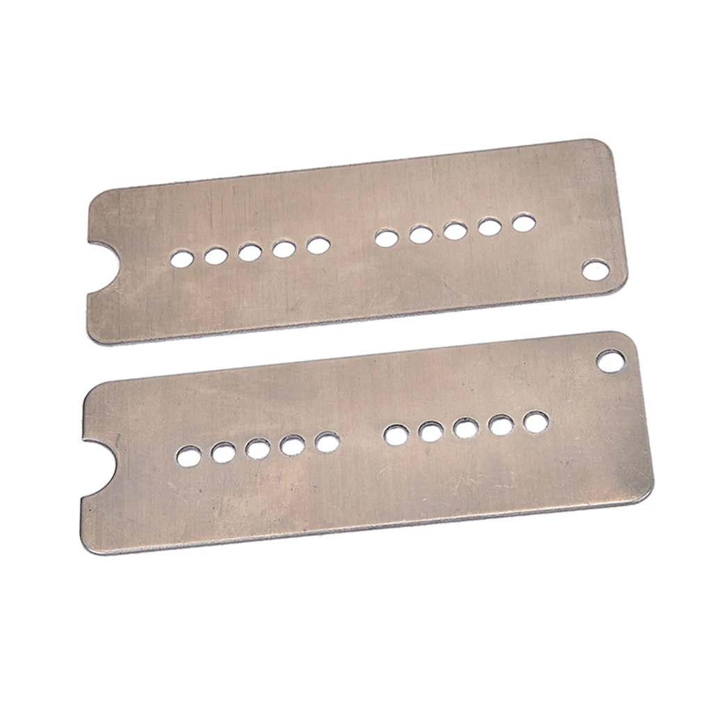 Tooyful 2 Pieces Cupronickel Neck+Bridge Pickup Baseplates for Electric Guitar P90 Soap Bar Pickup Accessory