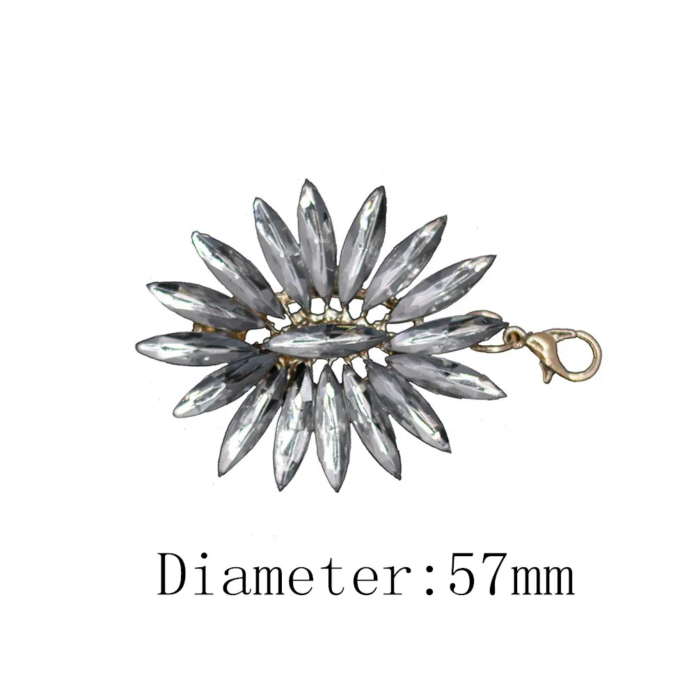 Good quality 57mm metal rhinestones button with sweater coat decoration button accessories DIY 1Pcs/Lot SP-0071