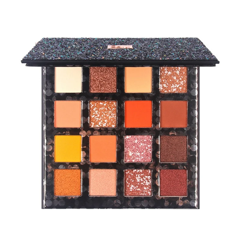 16 Color Bling Cardboard Shimmer Glitter Eye Shadow Powder Matte Fashion Makeup Pallete Pigmented Eyeshadow Beauty Cosmetic |