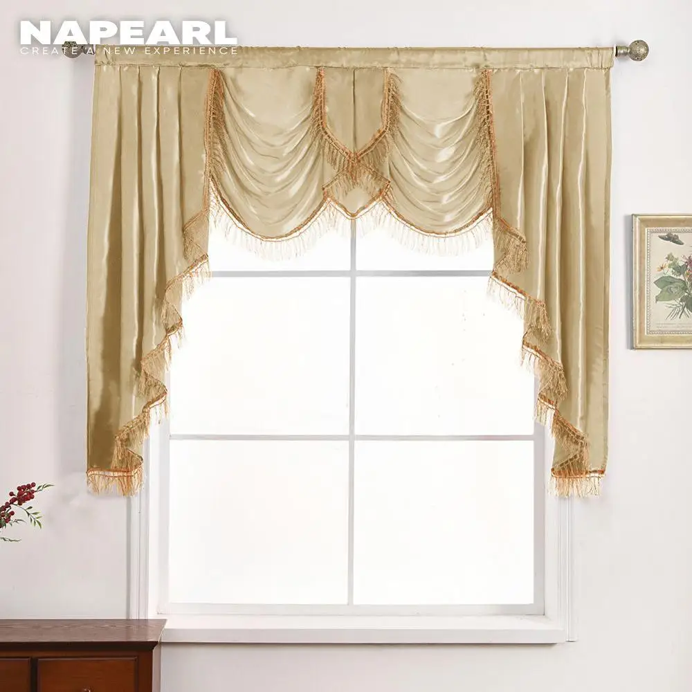 Роскошные занавески NAPEARL 1 шт. короткие однотонные для спальни европейский стиль