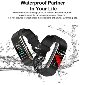 

R1 Smart Band Waterproof Heart Rate Blood Pressure For Men Women Fitness Bracelet Call Reminder