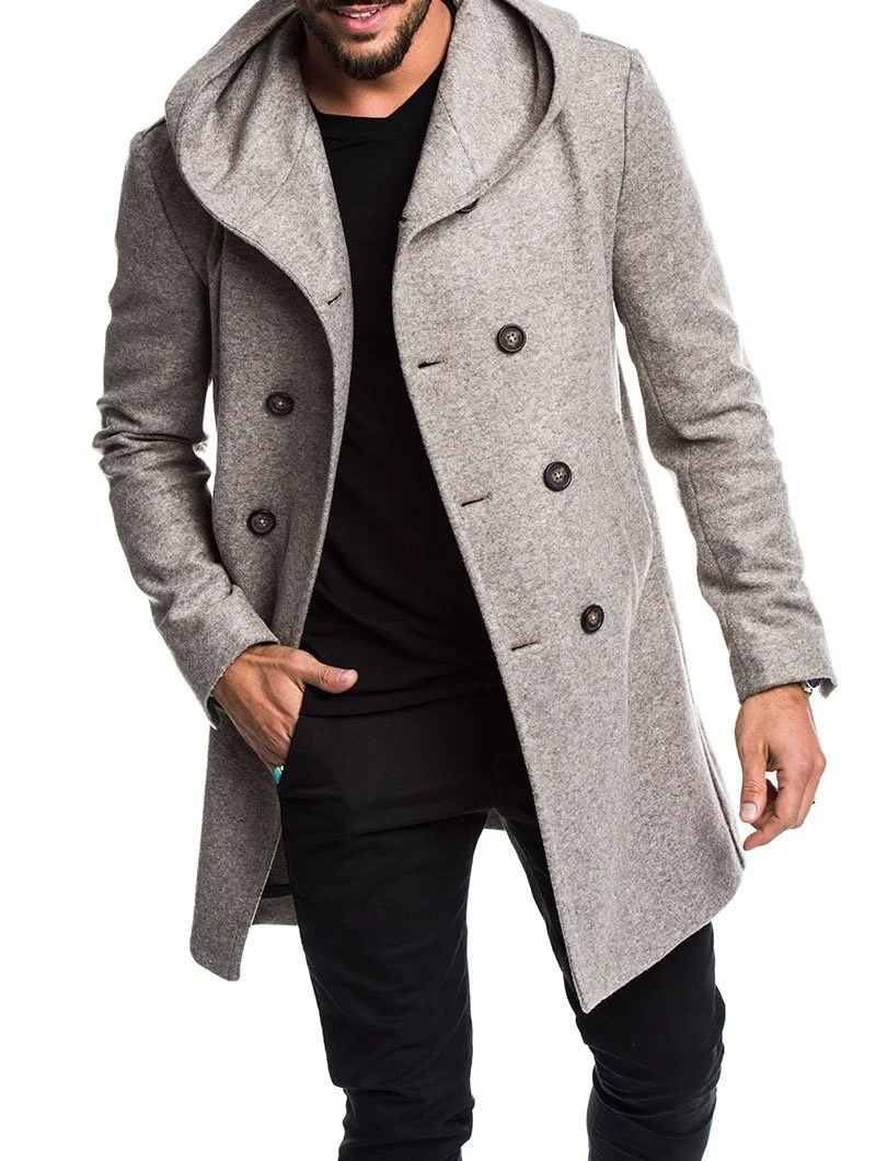 

ZOGAA 2020 Slim Man Wool Blends Jacket New Formal Casual 5 Color Fashion Men's Long Cotton Coat S-3XL Mens Coats And Jackets