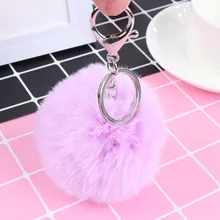 Южная Корея Лисий шарик для волос брелок для ключей плюшевая Сумочка Подвеска Женская креативная церемония Новинка и практичное кольцо для ключей