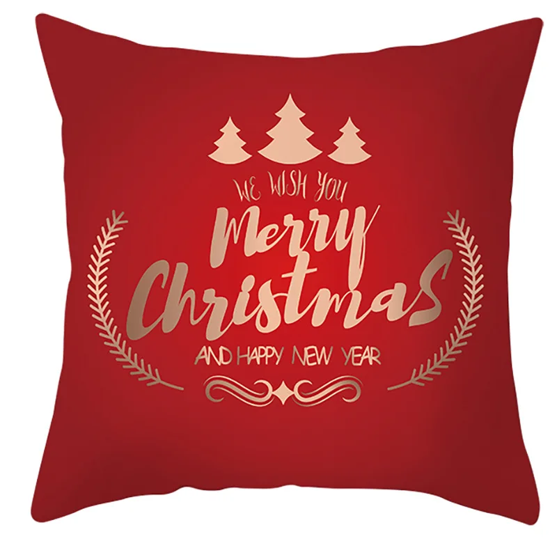 Christmas Elk Pillowcase Cushion Cover Merry Christmas Decor for Home Santa Claus Christmas Ornament Xmas Gift Happy New Year 4