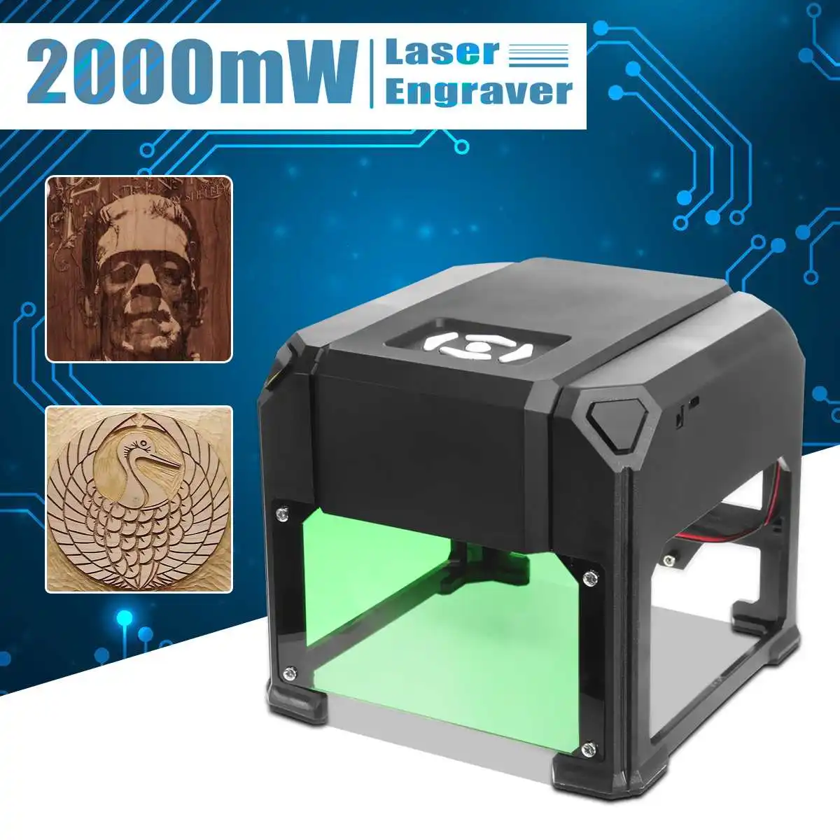 

3000MV CNC Mini Laser Engraver DIY Logo Mark Printer Cutter Laser Engraving Machine Woodworking Engraving Range