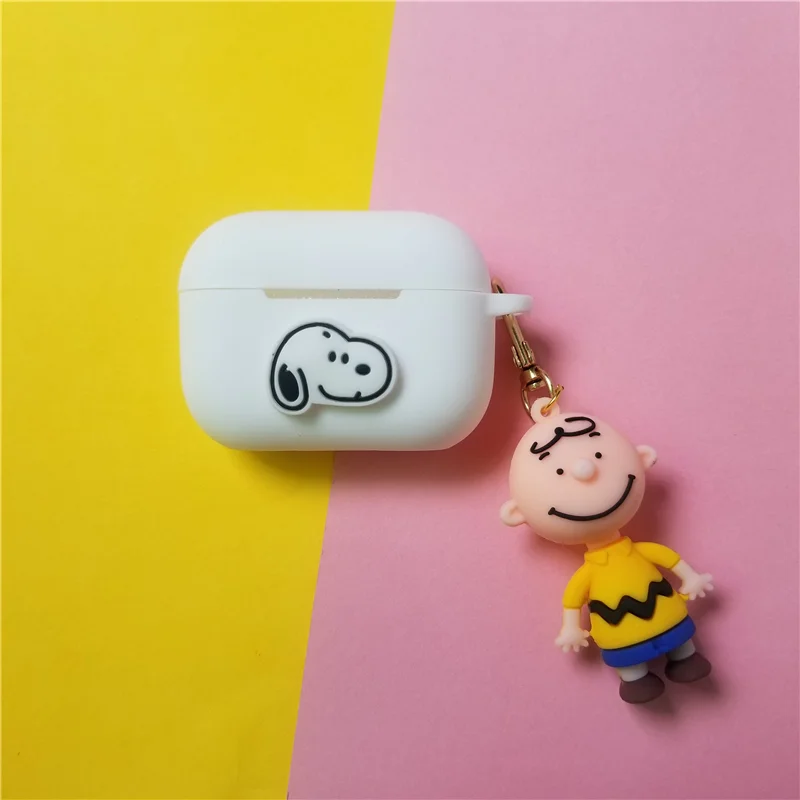 Милый мультяшный брелок силиконовый защитный чехол для наушников Airpods 3 2 1