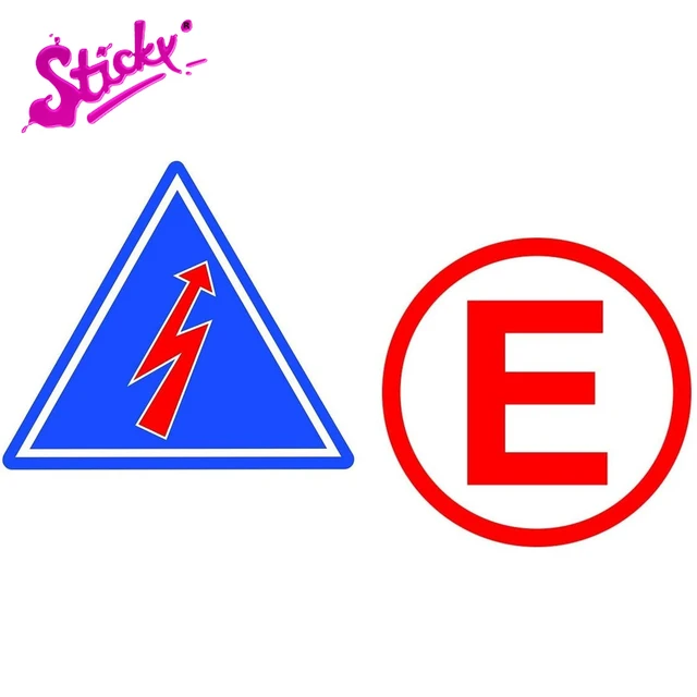Sticky Racing Stickers E Electric Arrow Emergency Racing Racing Car  Motorsport Sticker Tuning Race Rally - Car Stickers - AliExpress