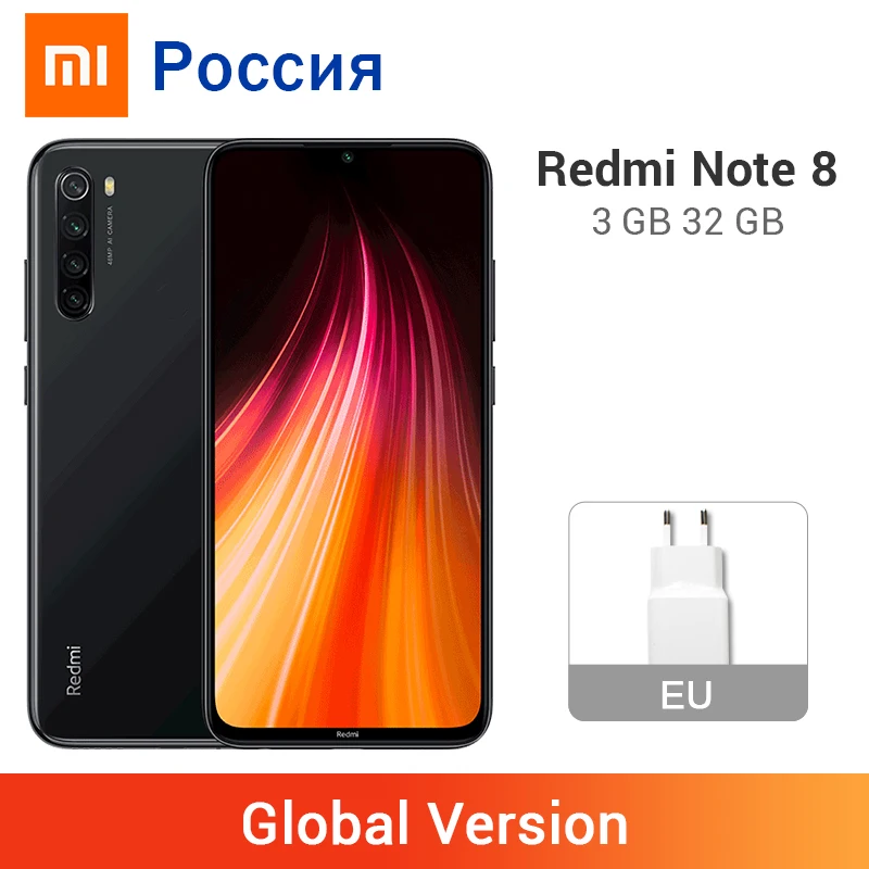 Глобальная версия Xiaomi Redmi Note 8 3 Гб оперативной памяти 32 встроенной процессор