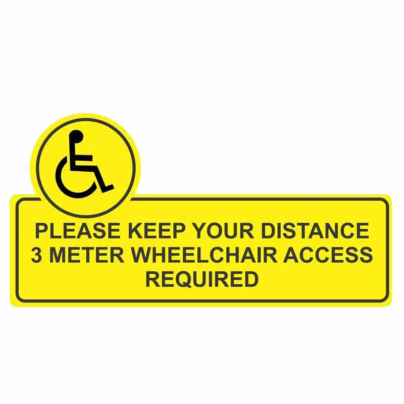 

Interesting KEEP YOUR DISTANCE 3 METER WHEELCHAIR ACCESS REQUIRED Car Sticker Accessories Car Styling Decal Vinyl PVC 16cm*8cm