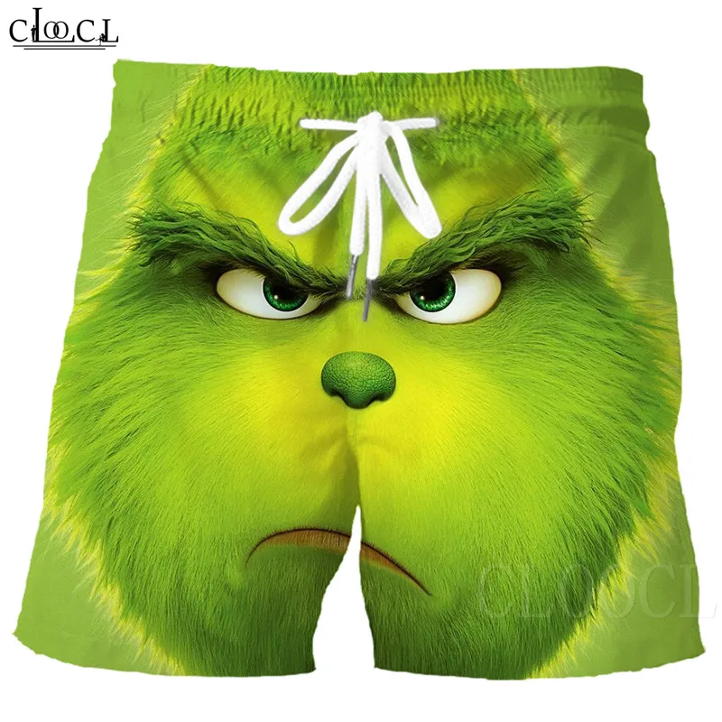 2019 Summer Men Shorts Green Monster 3D Printed Cartoon Anime Unisex Casual Shorts Streetwear Style Hot Sale Men's Sportswear