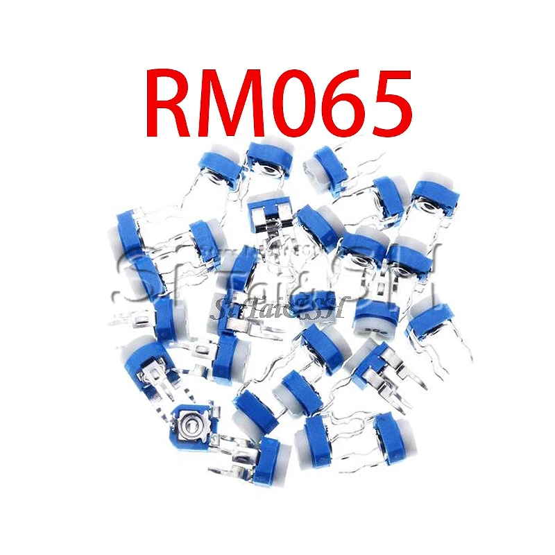 20 штук RM065 RM-065 100 200 500 1K 2K 5K 10K 20K 50K 100K 200K 500K 1 м Ом Подстроечный резистор подстроечный