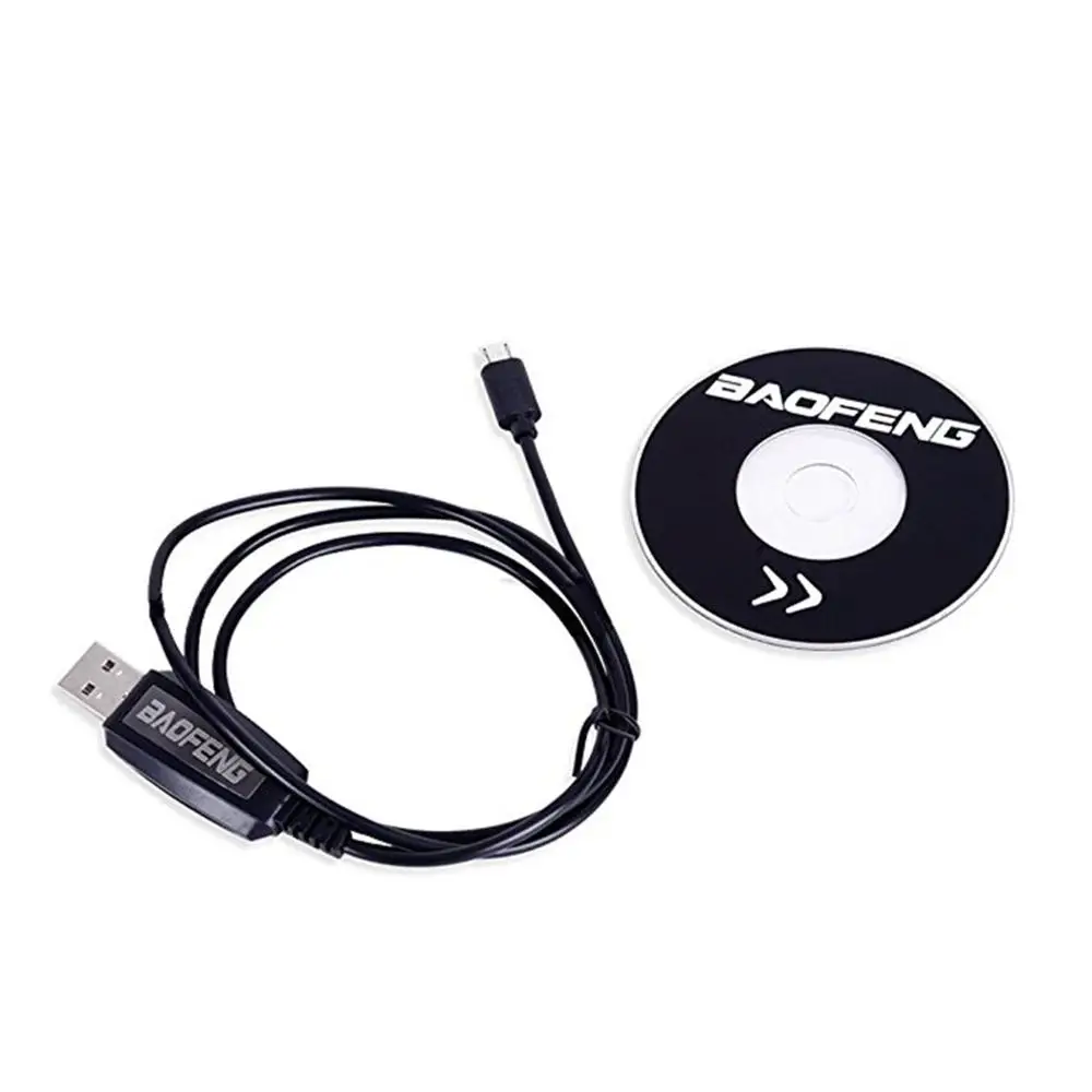 100% Original Baofeng T1 Walkie Talkie USB Programming Cable For Two Way Radio BF-9100 BF-T1 Y Port Driver With CD Software | Мобильные