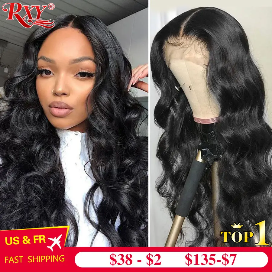 RXY Sóng Thân Tóc Giả 250 Mật Độ Ren Mặt Trước Con Người Tóc Giả Cho Nữ 360 Ren Phía Trước Tóc Giả Remy Ren Mặt Trước đóng Cửa Tóc Giả Tóc Của Con Người|Bộ Tóc Người Ren| - AliExpress