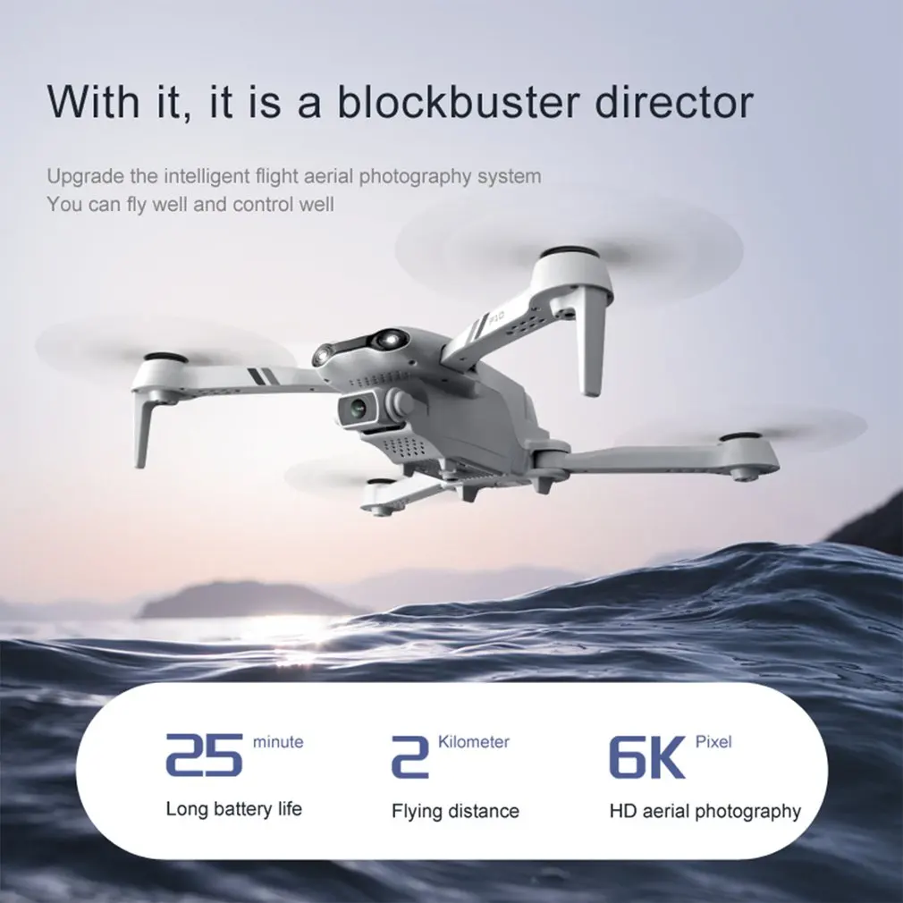 2.4 g remote control quadcopter F10 Aerial Photography Drone With 6K Dual Camera GPS Distance 2km 5G WIFI FPV Remote Control Quadcopter Rc Plane RC Quadcopter for man